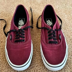 Vans maroon low top Canvas Sneakers
